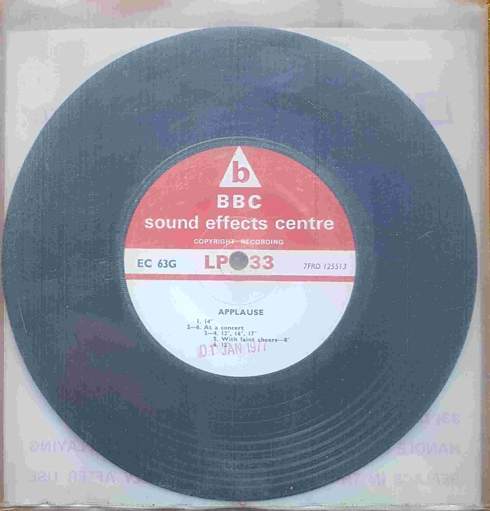 Picture of EC 63G Applause by artist Not registered from the BBC records and Tapes library